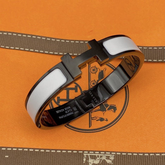 [Regalia Jewelry]H BRACELET 12MM BLACK WHITE CERAMIC