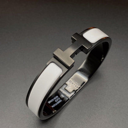 [Regalia Jewelry]H BRACELET 12MM BLACK WHITE CERAMIC
