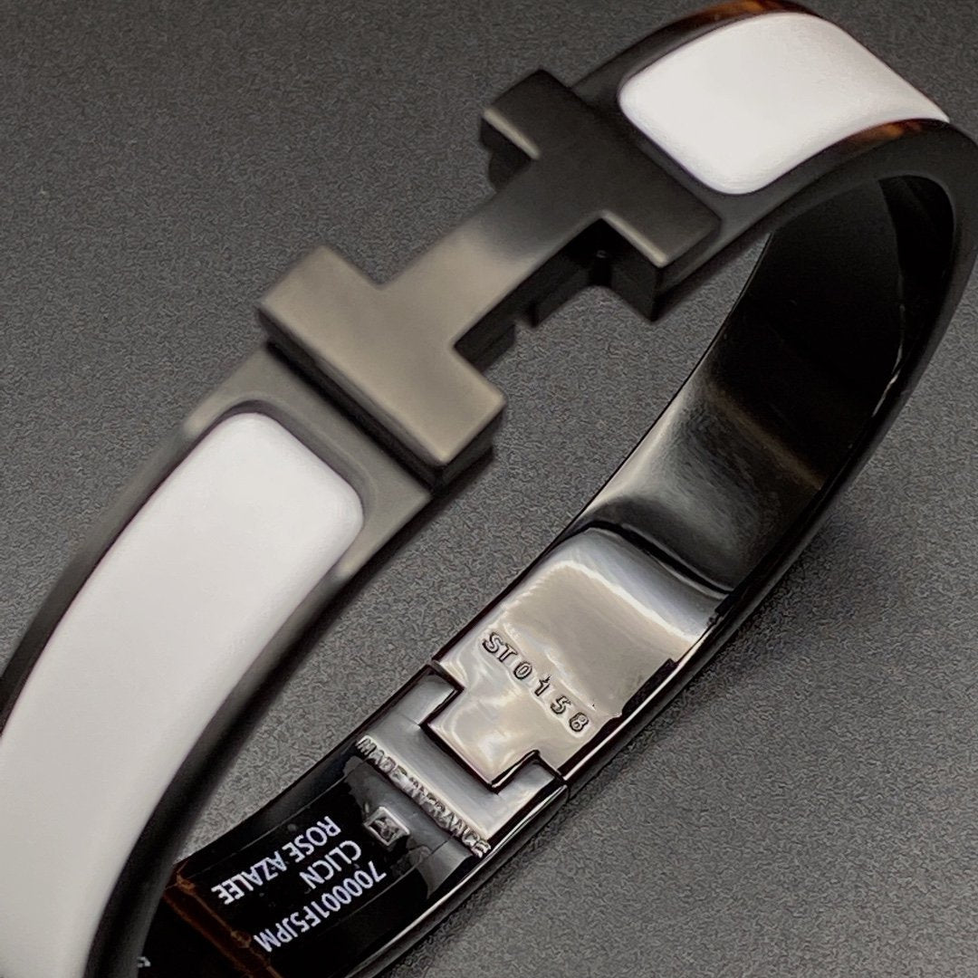 [Regalia Jewelry]H BRACELET 12MM BLACK WHITE CERAMIC