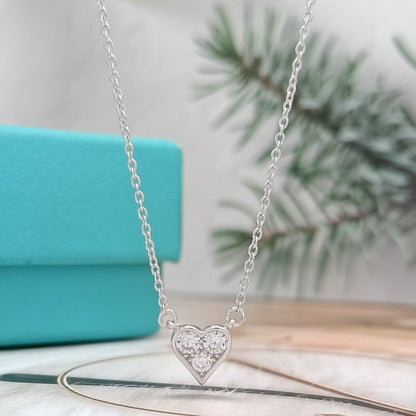 [Regalia Jewels]HEART 3 DIAMONDS PEDANT NECKLACE