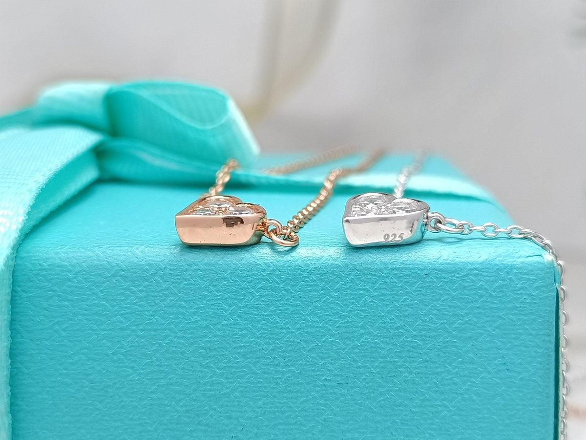[Regalia Jewels]HEART 3 DIAMONDS PEDANT NECKLACE