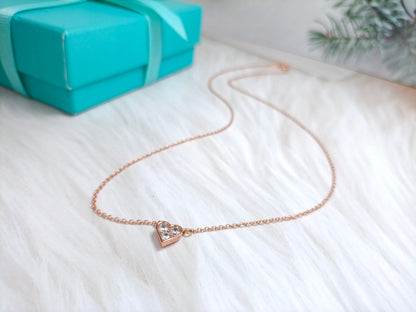 [Regalia Jewels]HEART 3 DIAMONDS PEDANT NECKLACE