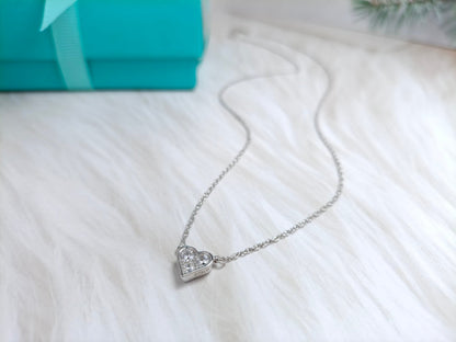 [Regalia Jewels]HEART 3 DIAMONDS PEDANT NECKLACE