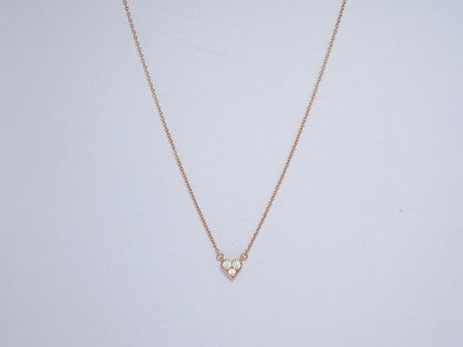 [Regalia Jewels]HEART 3 DIAMONDS PEDANT NECKLACE
