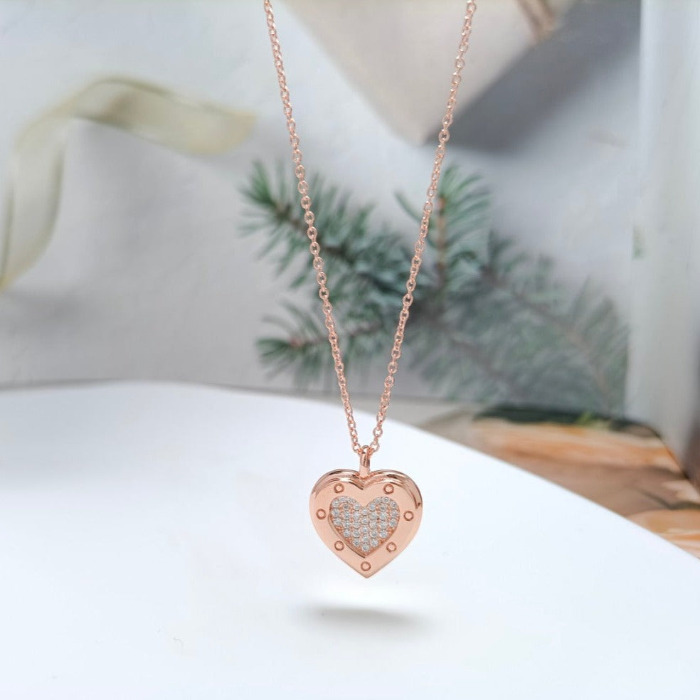 [Regalia Jewels]HEART DIAMONDS PEDANT NECKLACE