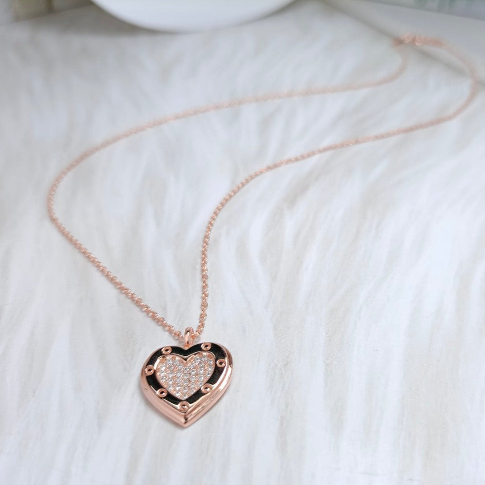 [Regalia Jewels]HEART DIAMONDS PEDANT NECKLACE
