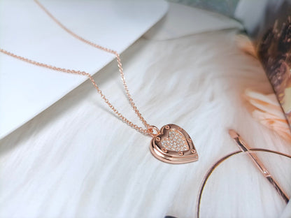 [Regalia Jewels]HEART DIAMONDS PEDANT NECKLACE