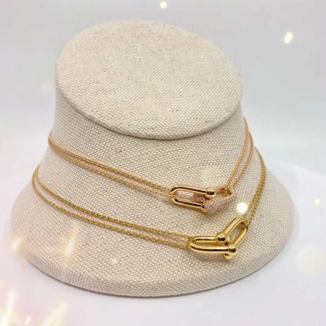 [Regalia Jewels]HARDWEAR GOLD DOUBLE LINK NECKLACE