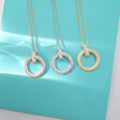 [Regalia Jewels]T WIRE PEDANT DIAMOND NECKLACE
