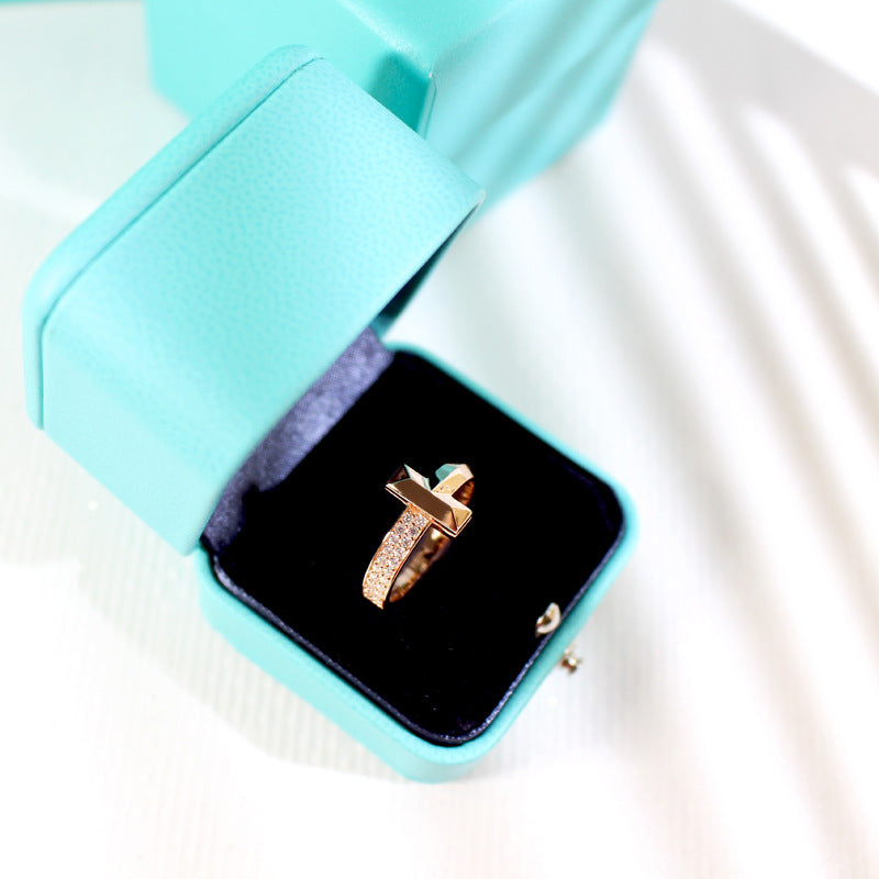 [Regalia Jewels]T1 NARROW DIAMOND PINK GOLD RING