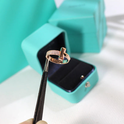 [Regalia Jewels]T1 NARROW DIAMOND PINK GOLD RING