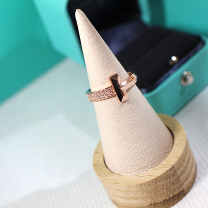 [Regalia Jewels]T1 NARROW DIAMOND PINK GOLD RING