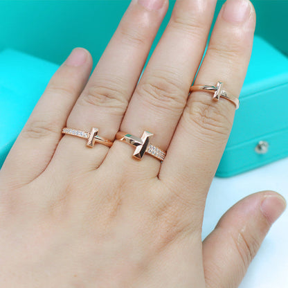 [Regalia Jewels]T1 NARROW DIAMOND PINK GOLD RING