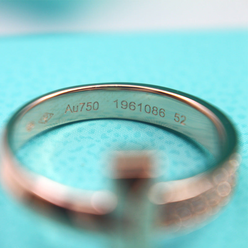[Regalia Jewels]T1 NARROW DIAMOND PINK GOLD RING