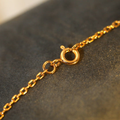 [Regalia Jewelry]SUN PEDANT PINK GOLD 1 DIAMOND NECKLACE