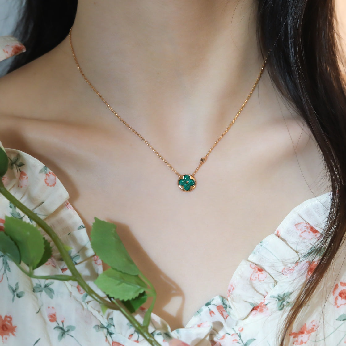 [Regalia Jewelry]SUN PEDANT PINK GOLD 1 DIAMOND NECKLACE