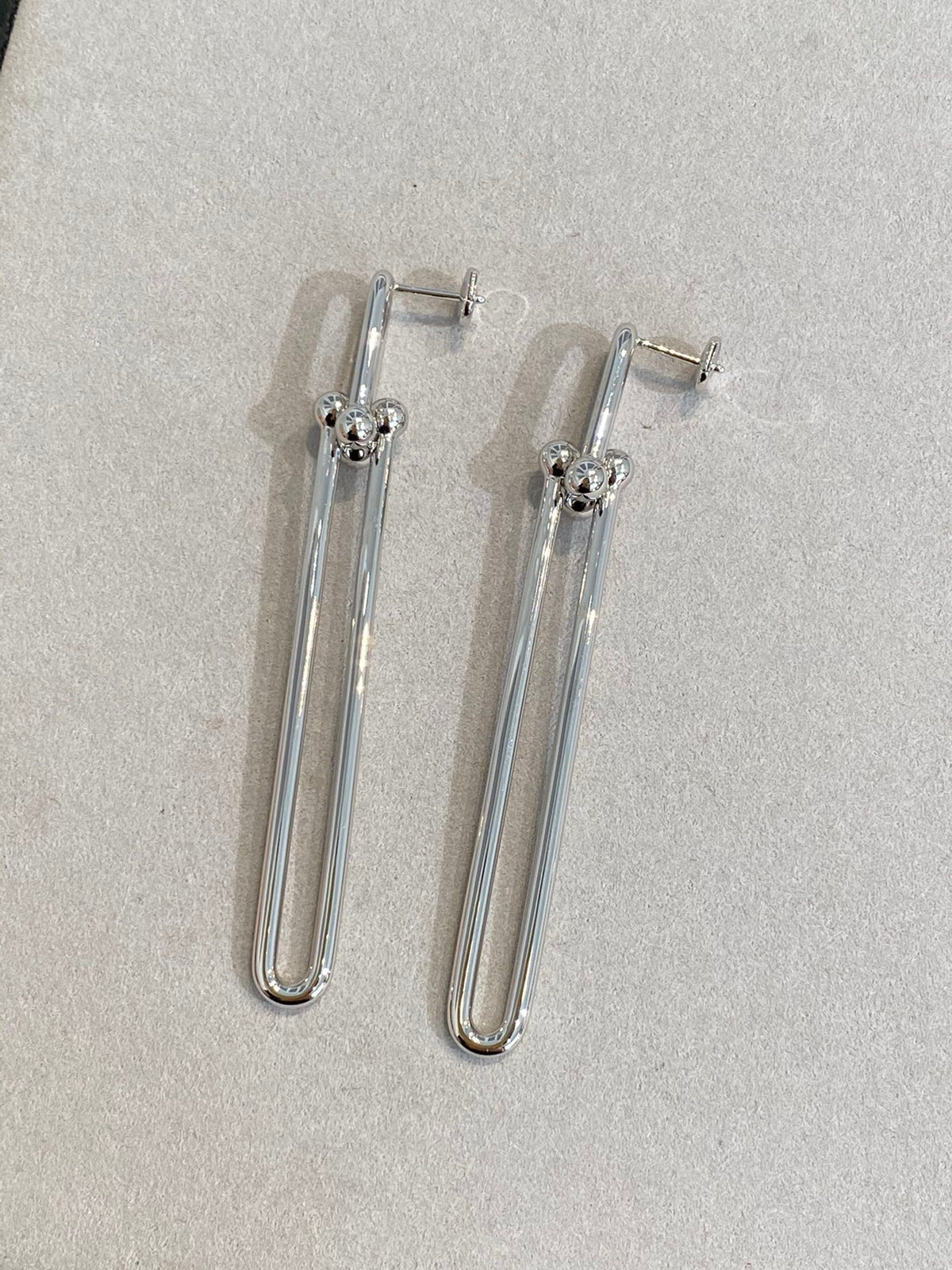 [Regalia Jewels]HARDWEAR DOUBLE LONG LINK EARRINGS