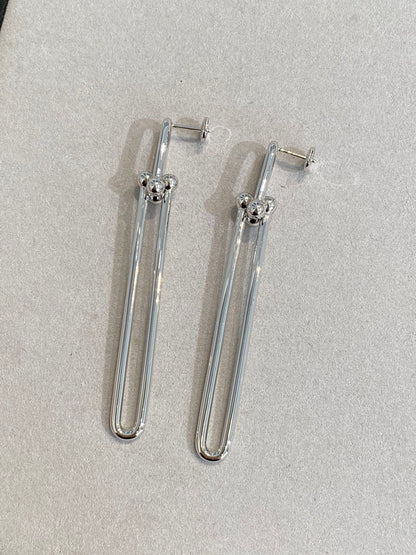 [Regalia Jewels]HARDWEAR DOUBLE LONG LINK EARRINGS