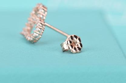 [Regalia Jewels]OPEN HEART STUD DIAMOND EARRINGS