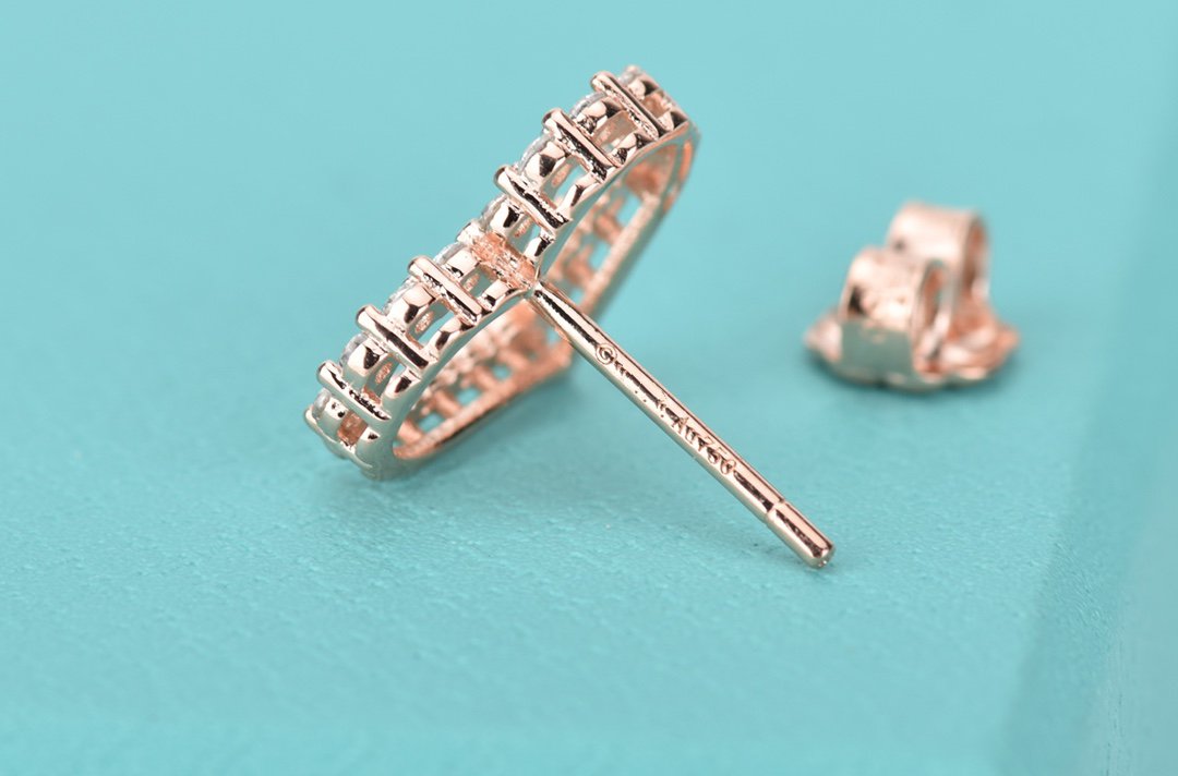 [Regalia Jewels]OPEN HEART STUD DIAMOND EARRINGS