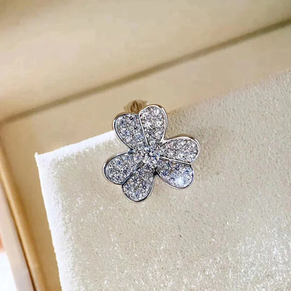 [Regalia Jewelry]CLOVER COMOS DIAMOND EARRINGS SILVER