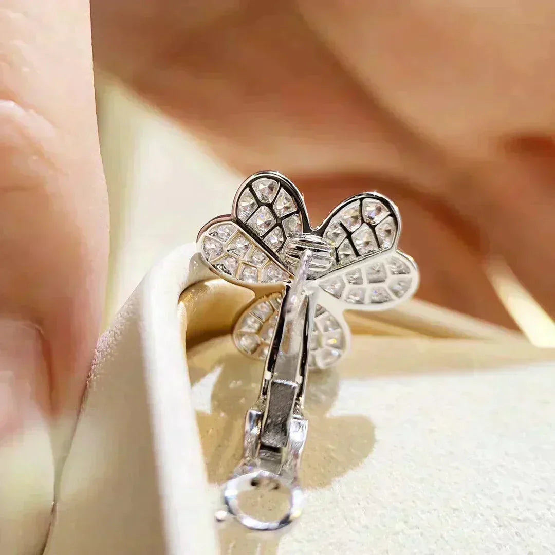 [Regalia Jewelry]CLOVER COMOS DIAMOND EARRINGS SILVER