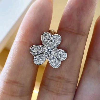 [Regalia Jewelry]CLOVER COMOS DIAMOND EARRINGS SILVER