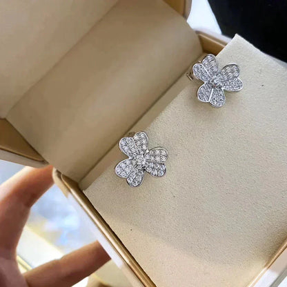 [Regalia Jewelry]CLOVER COMOS DIAMOND EARRINGS SILVER
