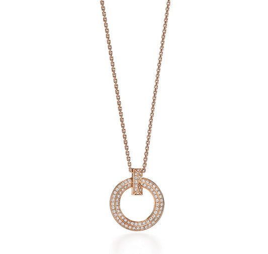 [Regalia Jewels]T CIRCLE PEDANT DIAMOND NECKLACE