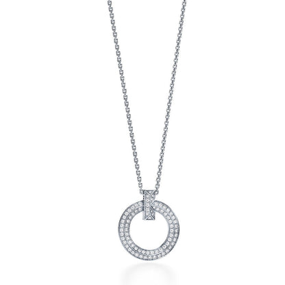 [Regalia Jewels]T CIRCLE PEDANT DIAMOND NECKLACE