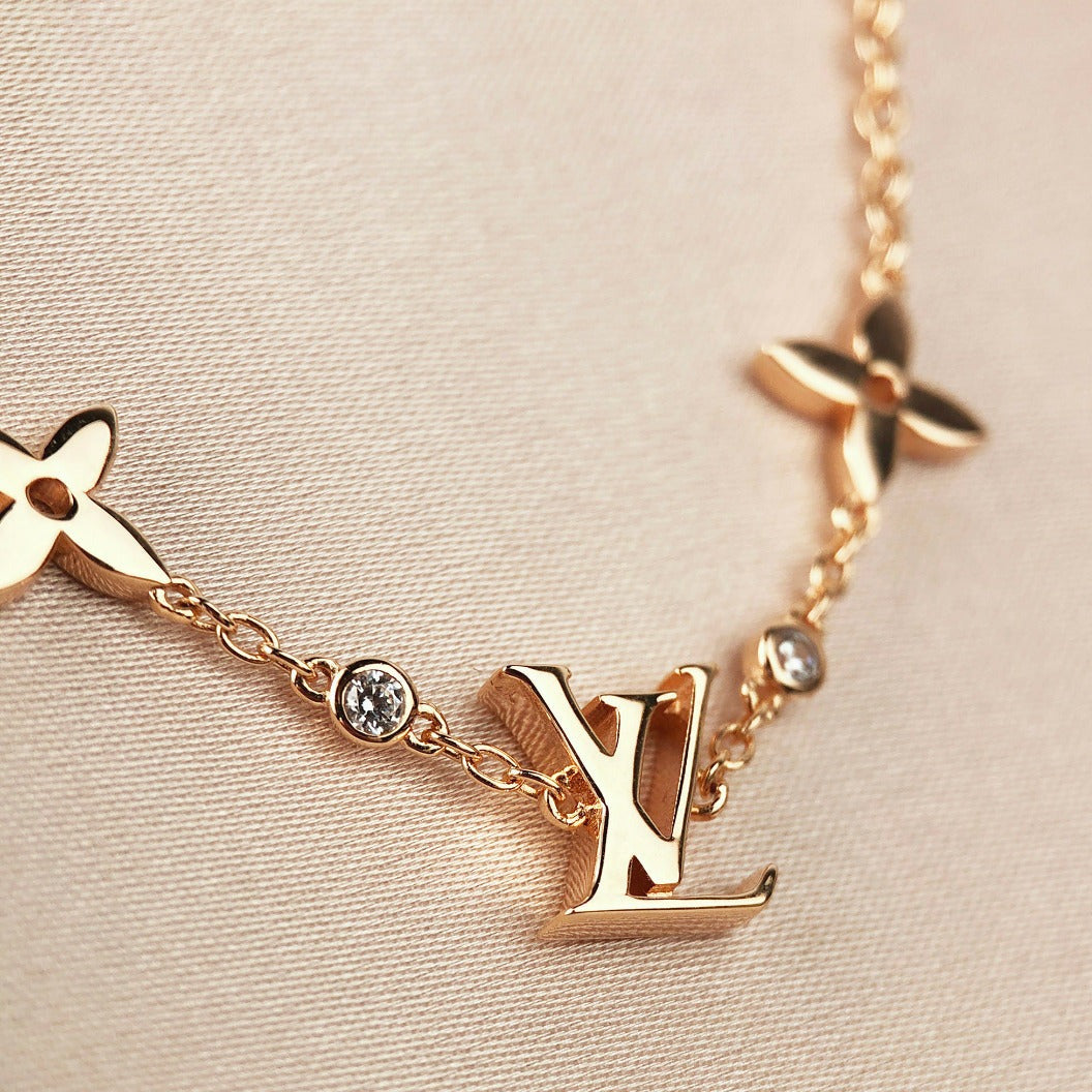 [Regalia Jewelry]STAR AND SUN 7 MOTIFS GOLD BRACELET