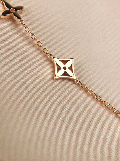 [Regalia Jewelry]STAR AND SUN 7 MOTIFS GOLD BRACELET
