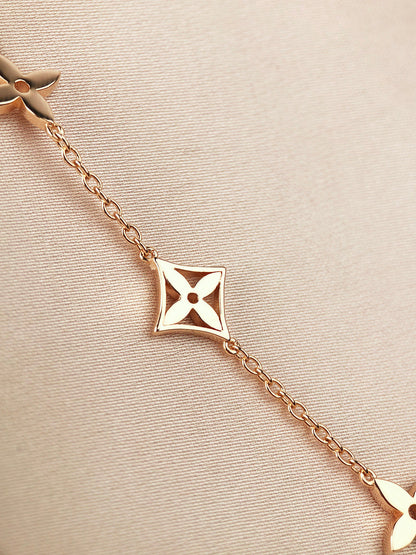 [Regalia Jewelry]STAR AND SUN 7 MOTIFS GOLD BRACELET