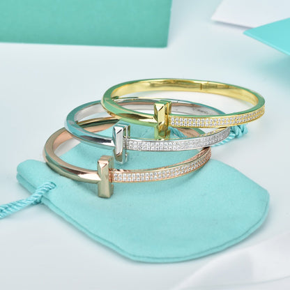 [Regalia Jewels]WIDE DIAMONDS HINGED BANGLE