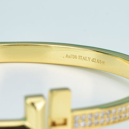 [Regalia Jewels]WIDE DIAMONDS HINGED BANGLE