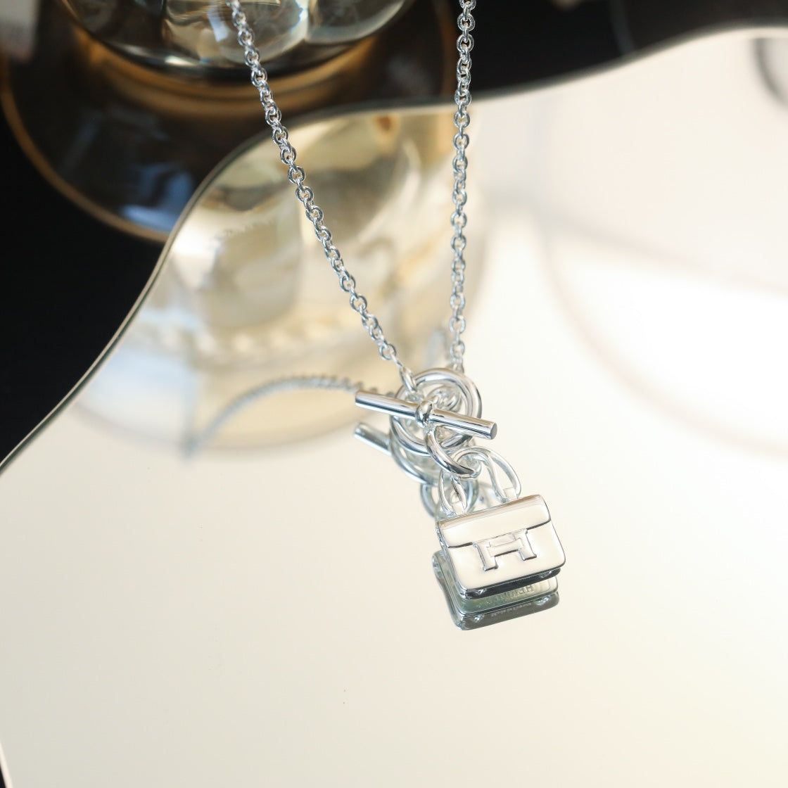 [Regalia Jewelry]POP H PEDANT SILVER NECKLACE