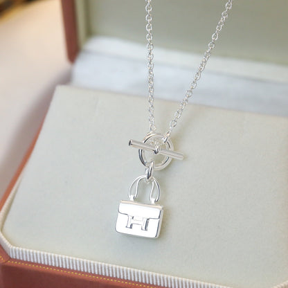 [Regalia Jewelry]POP H PEDANT SILVER NECKLACE