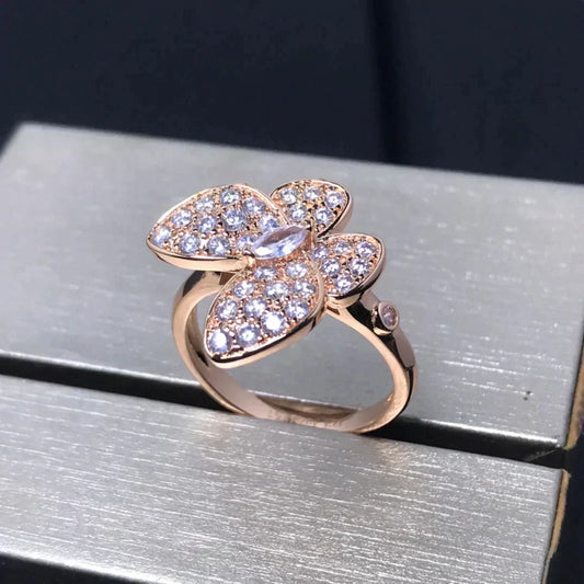 [Regalia Jewelry]BUTTERFLY PINK GOLD DIAMOND RING