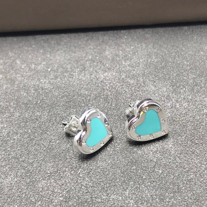 [Regalia Jewels]HEART STUD SILVER EARRINGS