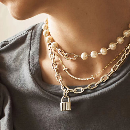 [Regalia Jewels]HARDWEAR PEARL WRAP NECKLACE