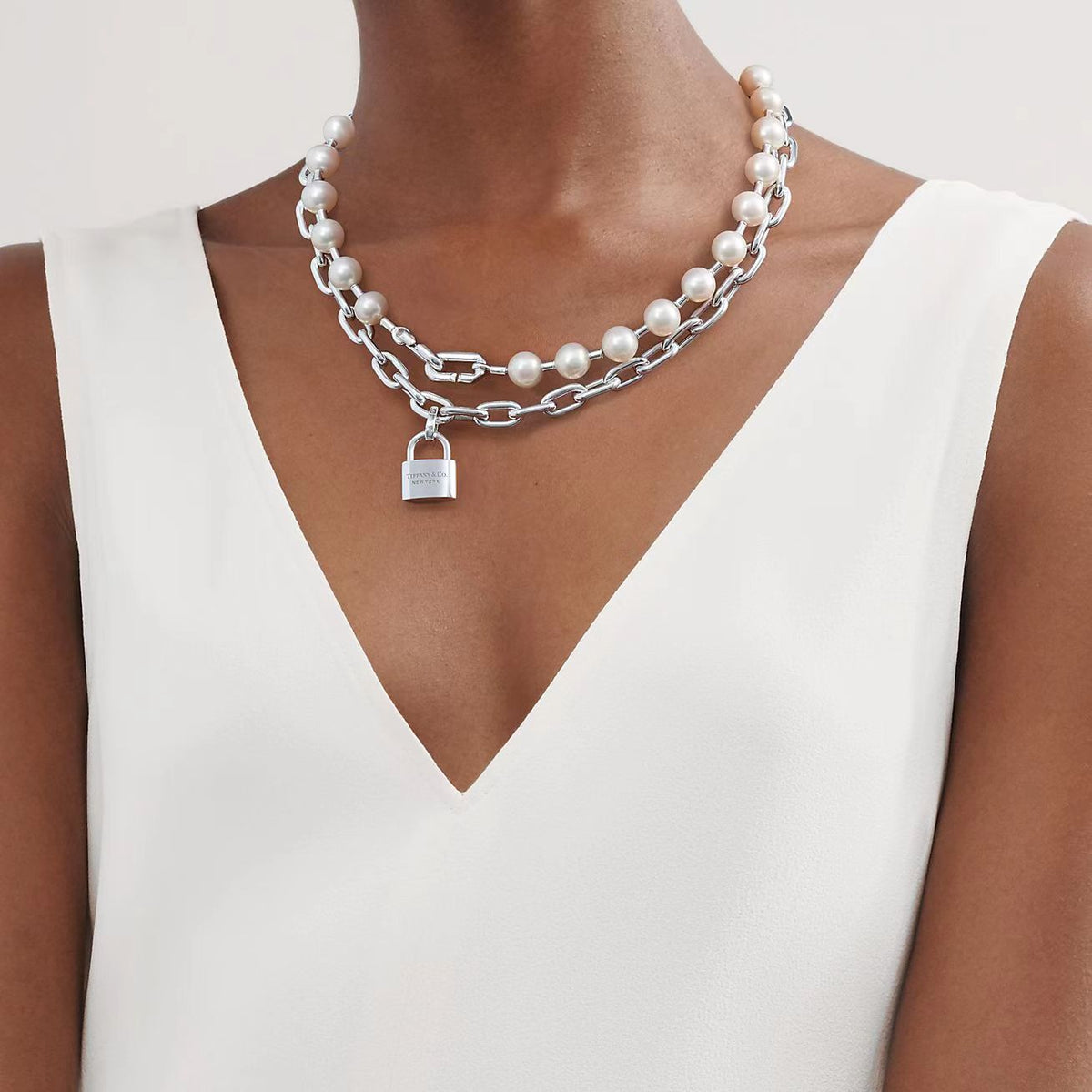 [Regalia Jewels]HARDWEAR PEARL WRAP NECKLACE