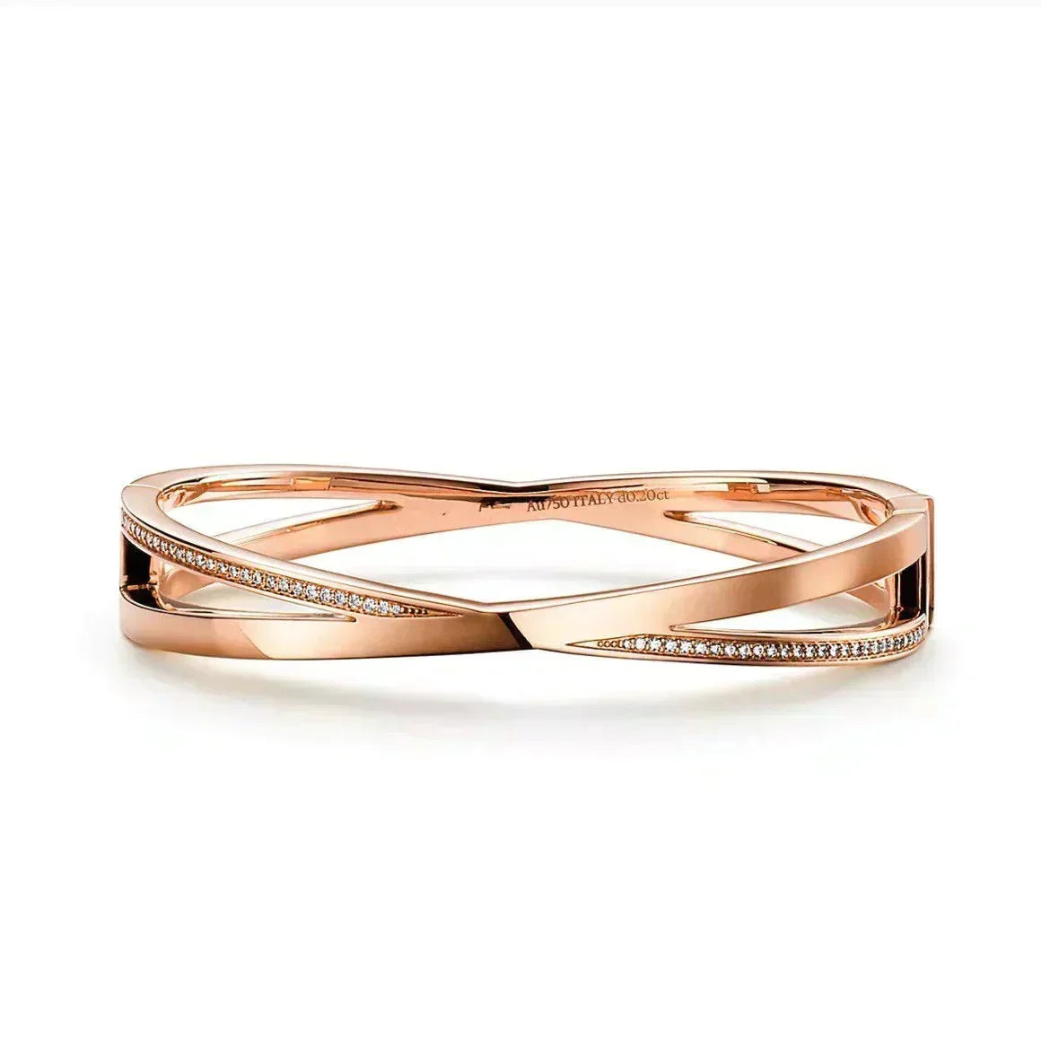 [Regalia Jewels]NARROW HINGED BANGLEIN WITH DIAMONDS SMALL