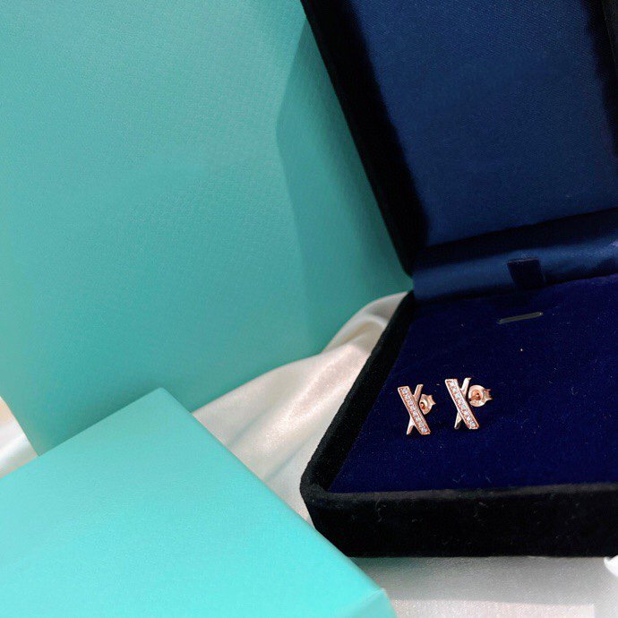 [Regalia Jewels]X EARRINGS ROSE GOLD DIAMONDS
