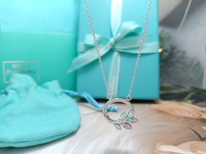 [Regalia Jewels]DIAMOND VINE CIRCLE PENDANT PLATINUM NECKLACE