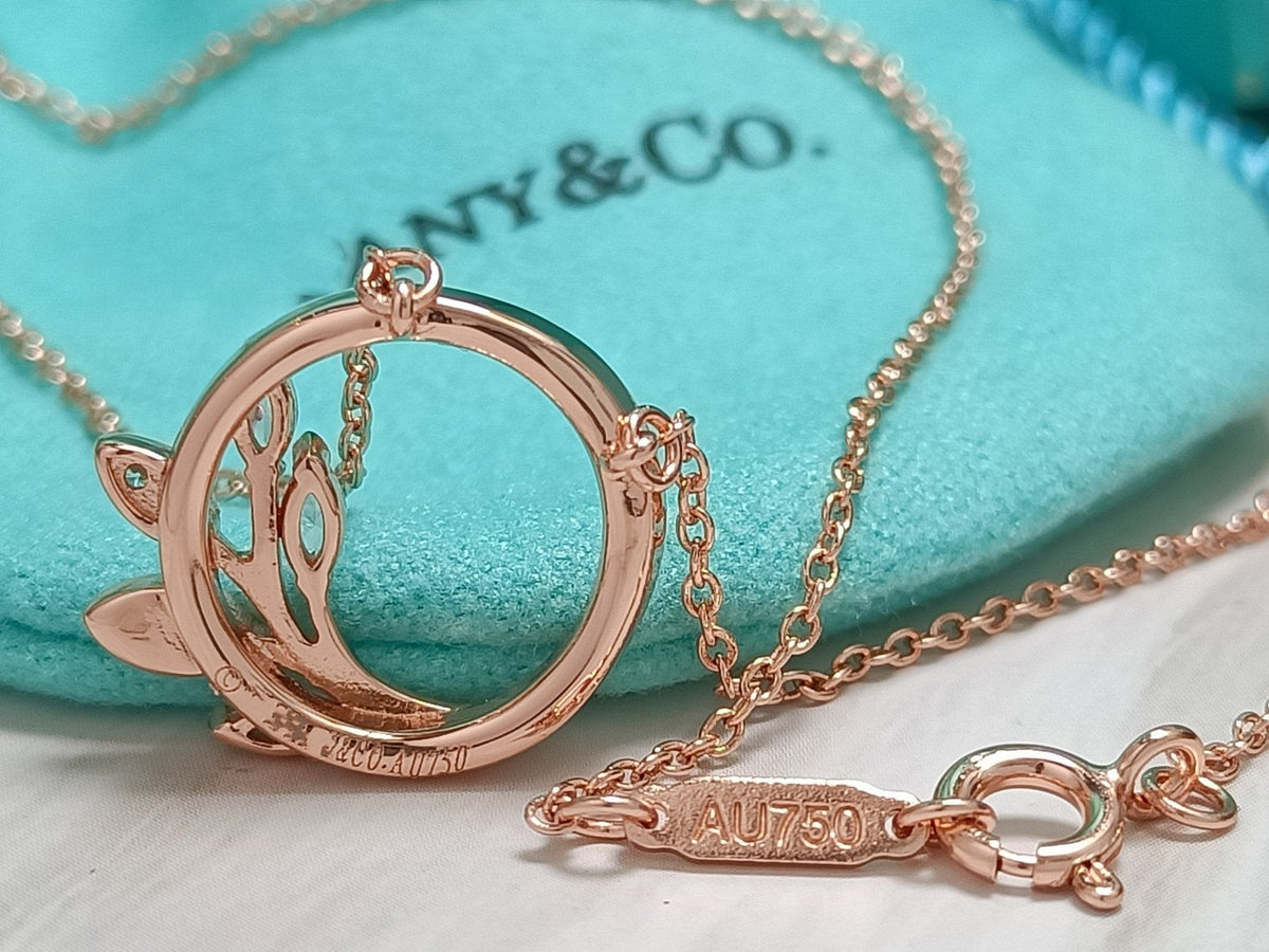 [Regalia Jewels]DIAMOND VINE CIRCLE PENDANT PLATINUM NECKLACE
