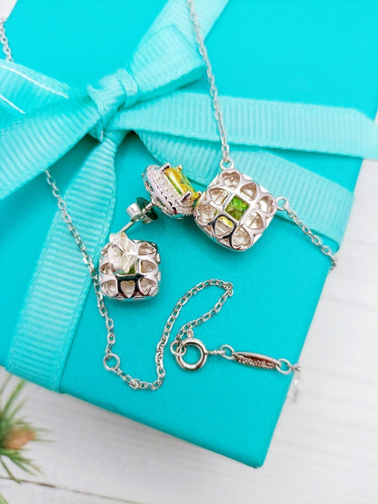[Regalia Jewels]SPARKLERS CITRINE GEMSTONE PENDANT NECKLACE STERLING SILVER