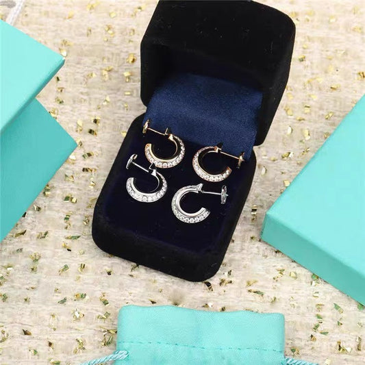 [Regalia Jewels]HOOP EARRINGS IN ROSE GOLD WITH DIAMONDS