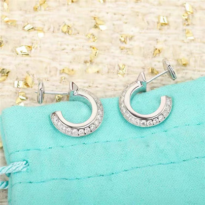 [Regalia Jewels]HOOP EARRINGS IN ROSE GOLD WITH DIAMONDS