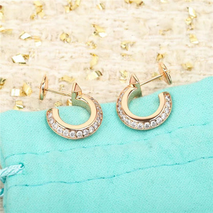 [Regalia Jewels]HOOP EARRINGS IN ROSE GOLD WITH DIAMONDS
