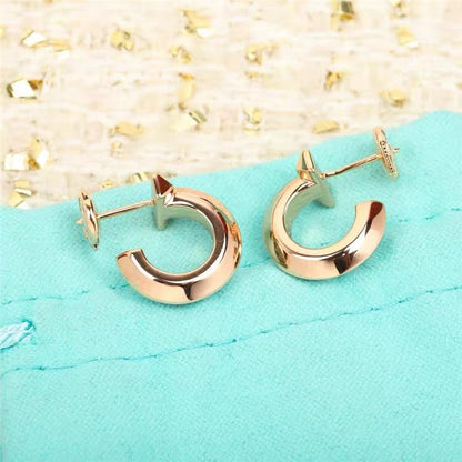 [Regalia Jewels]HOOP EARRINGS IN ROSE GOLD WITH DIAMONDS